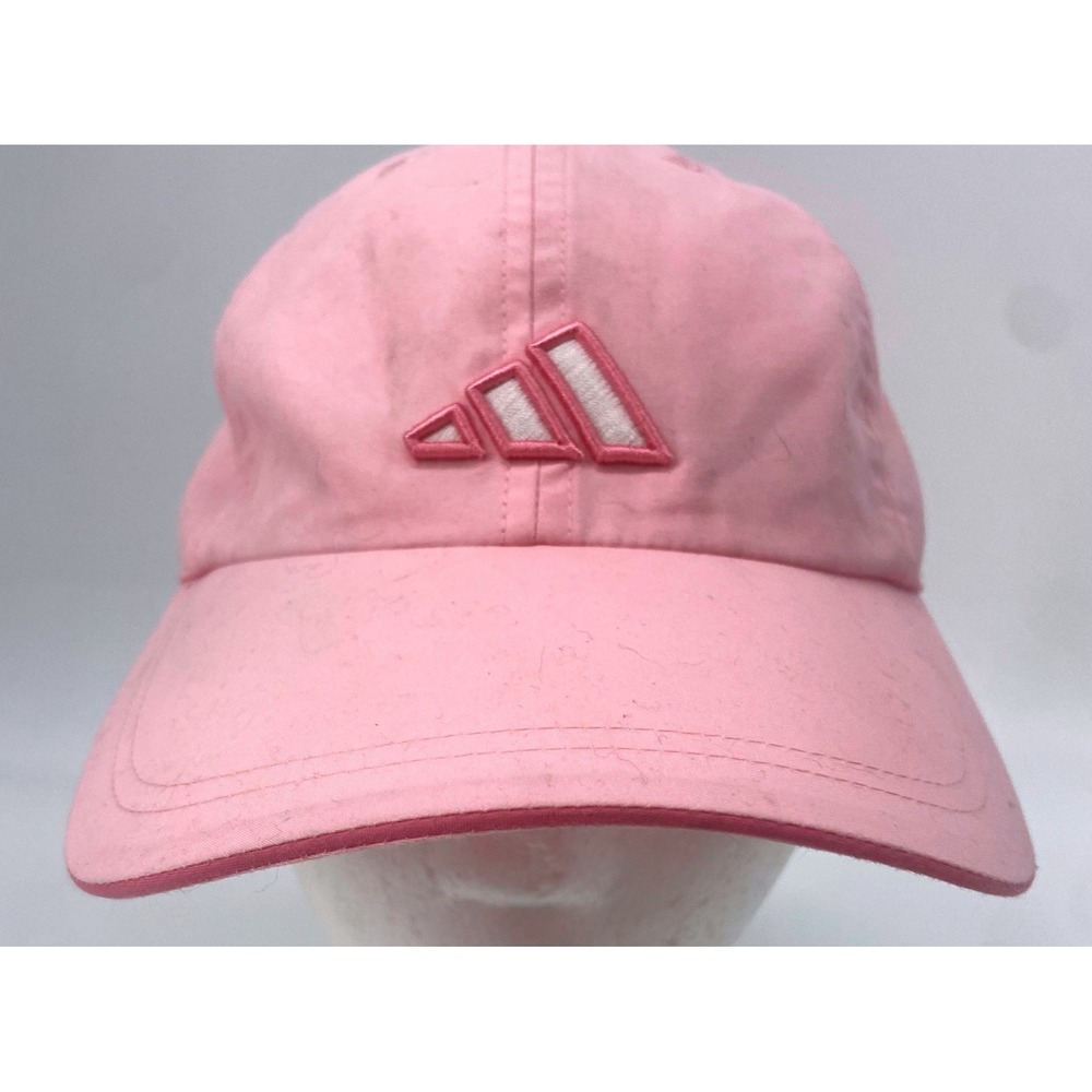 Adidas Climalite Pink Baseball Cap Embroidered Logo Adjustable Hat Womens OSFM